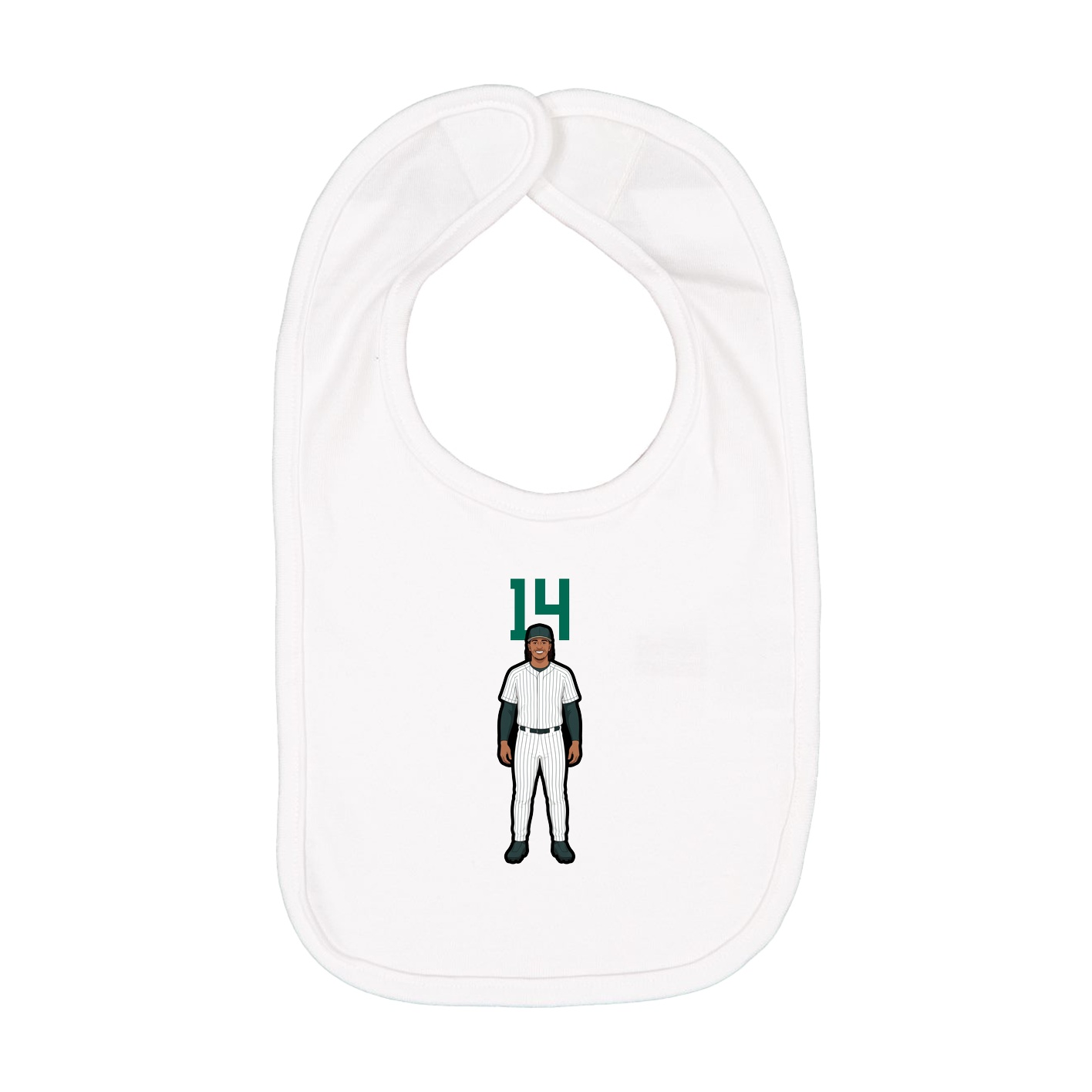 Infant Bib — Number Top in White