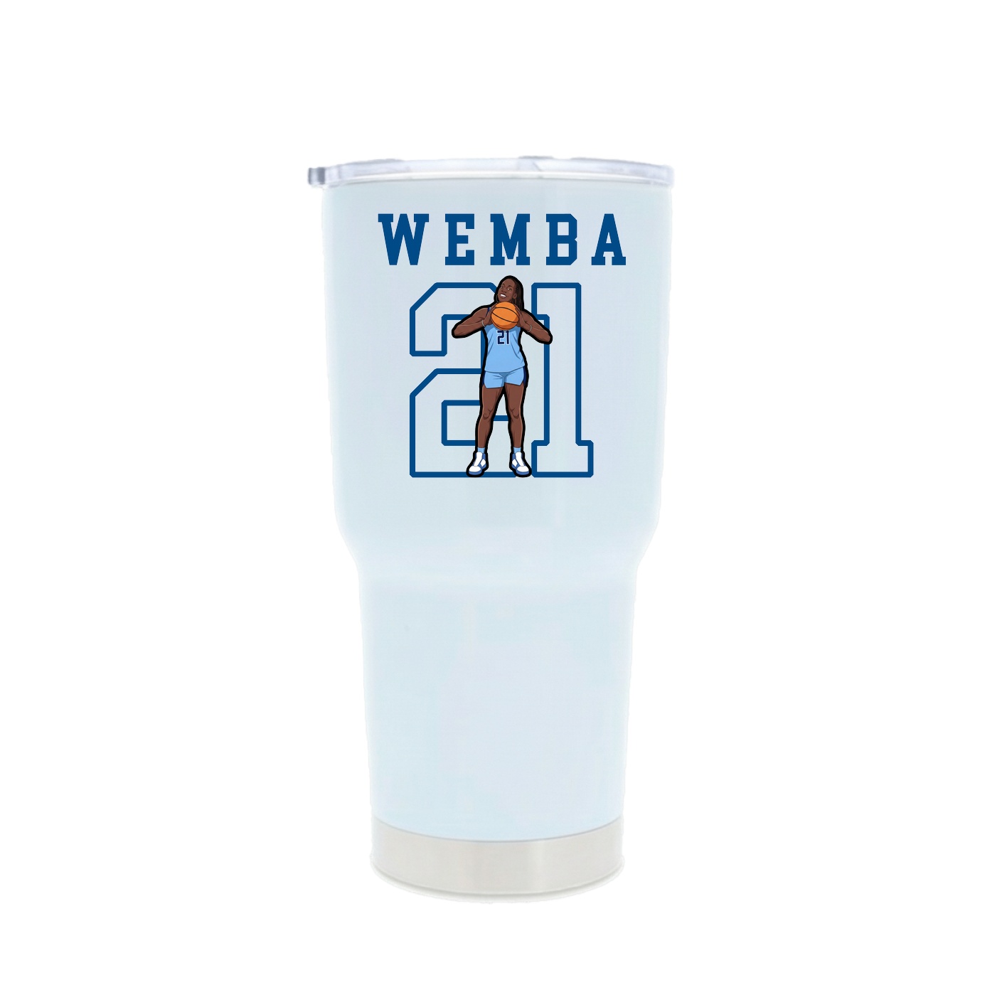 30oz Stainless Steel Tumbler — Shirsey in White