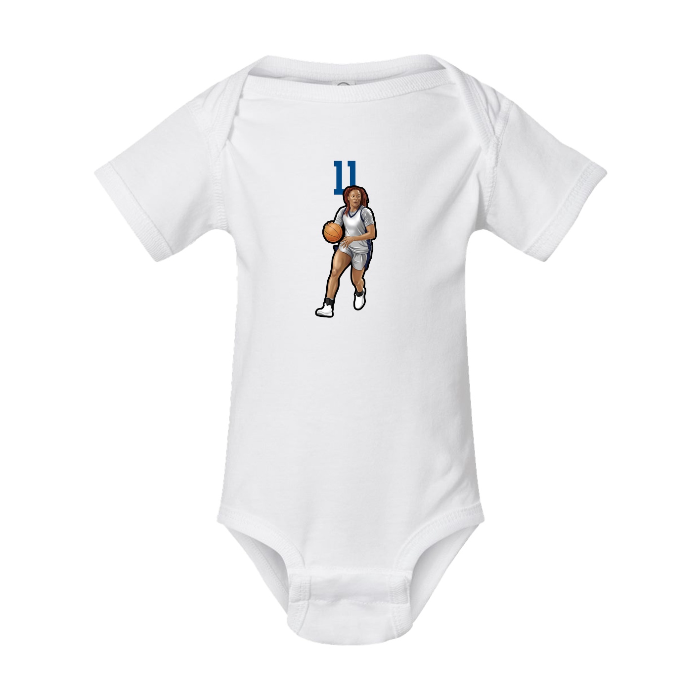 Baby Onesie — Number Top in White