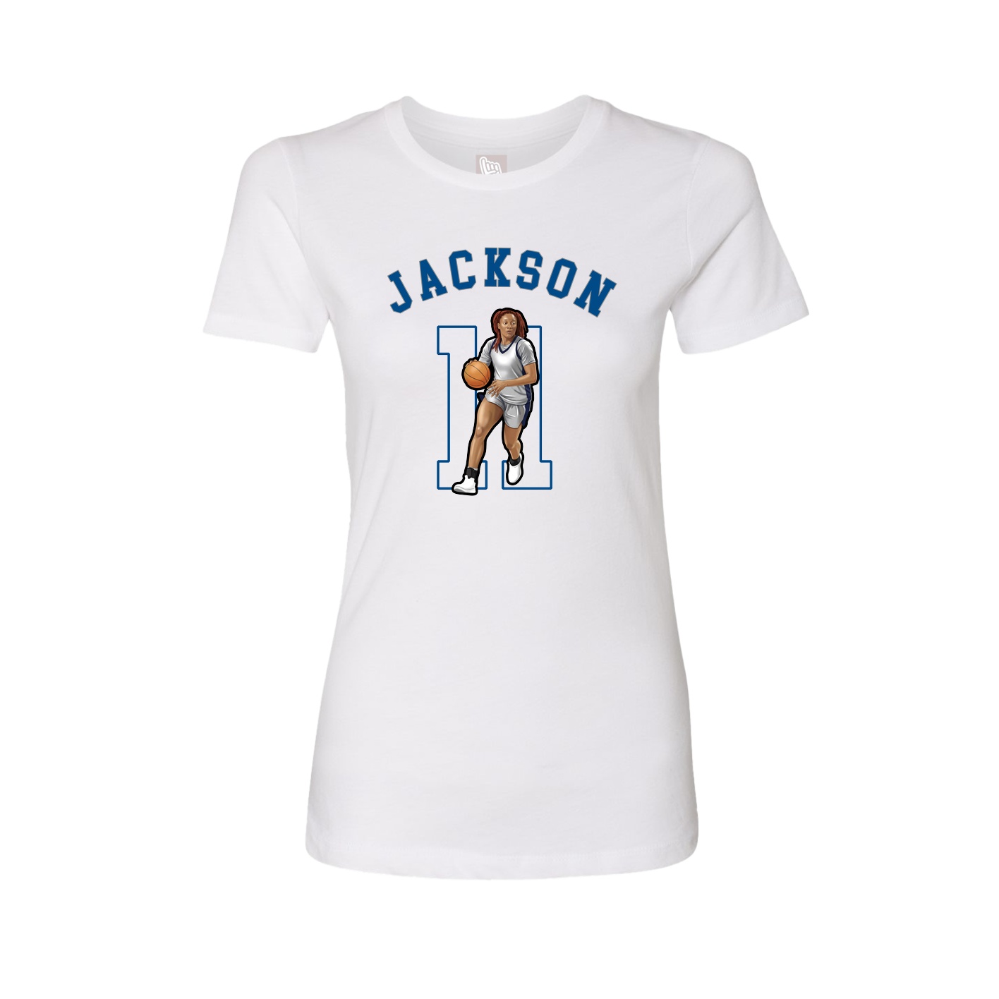 Fitted Women's Tee — Shirsey Arch in White