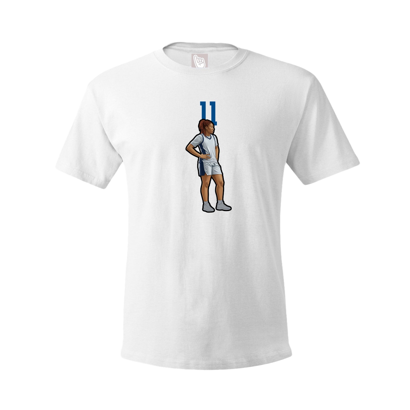 Youth Tee — Number Top in White