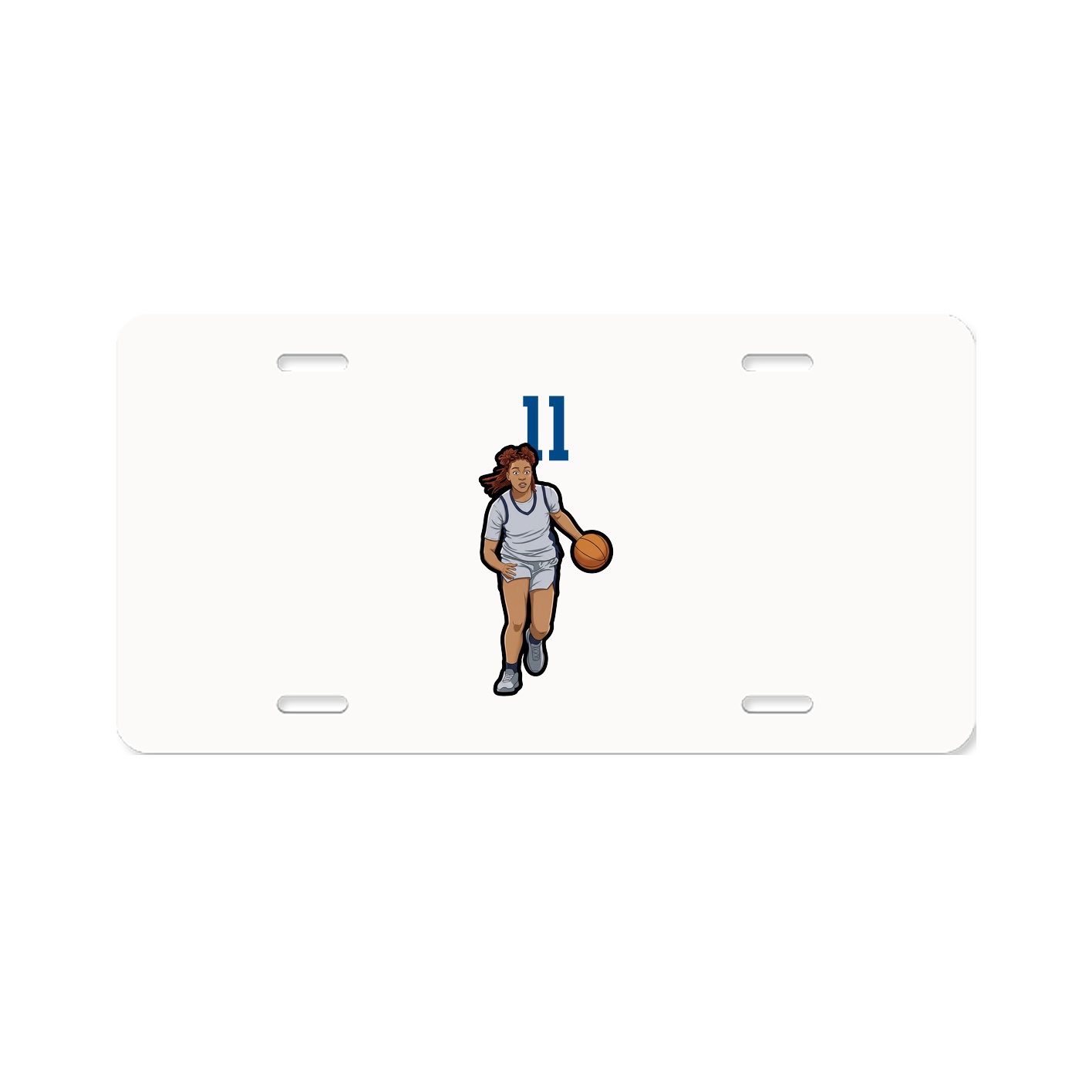 License Plate — Number Top in Classic