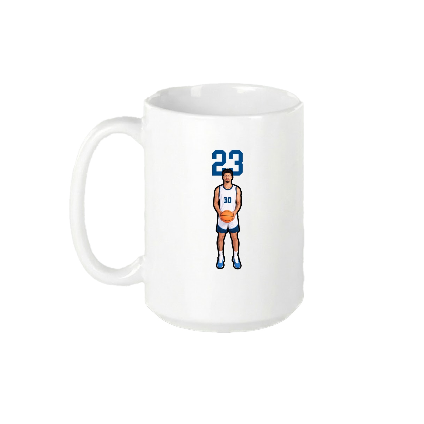 15oz Coffee Mug — Number Top in White