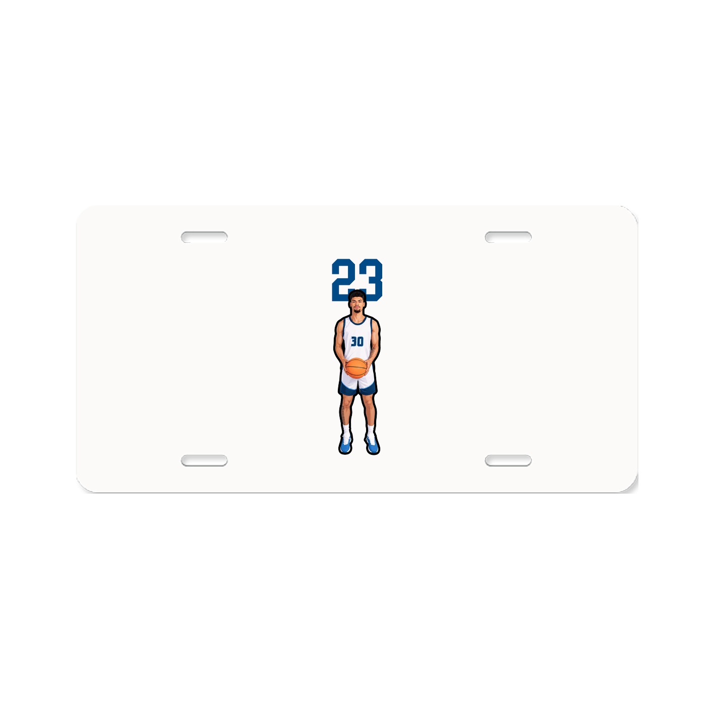 License Plate — Number Top in Classic