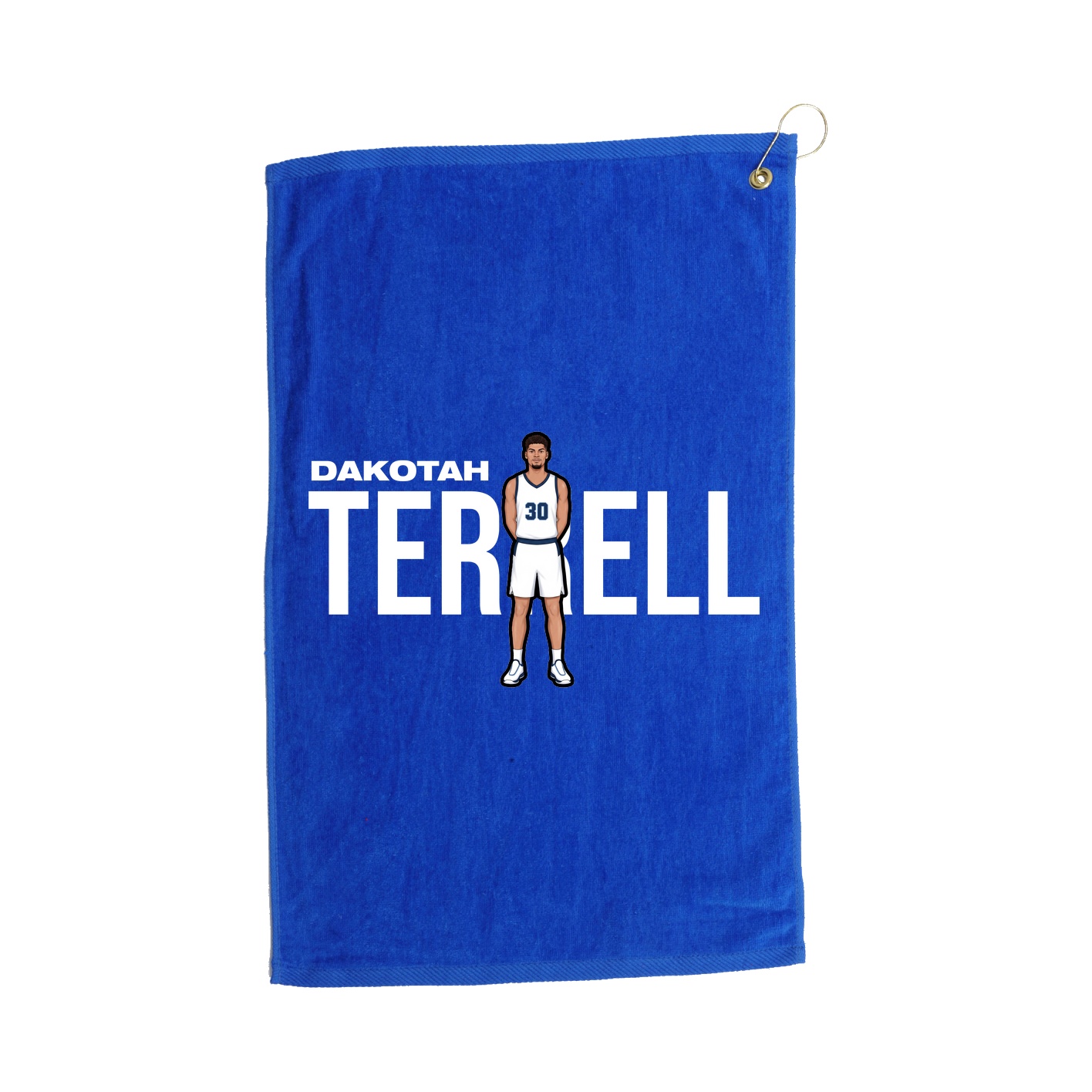 Golf Towel — Player Name in Royal