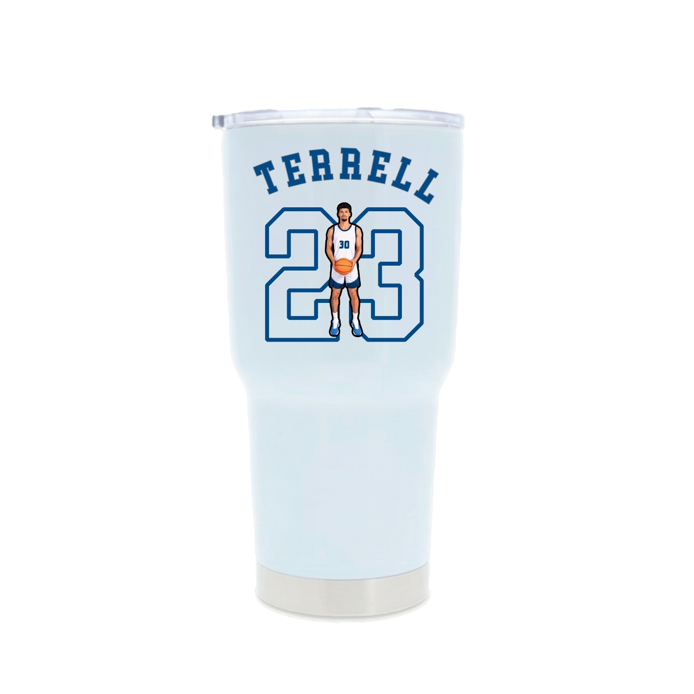30oz Stainless Steel Tumbler — Shirsey Arch in White