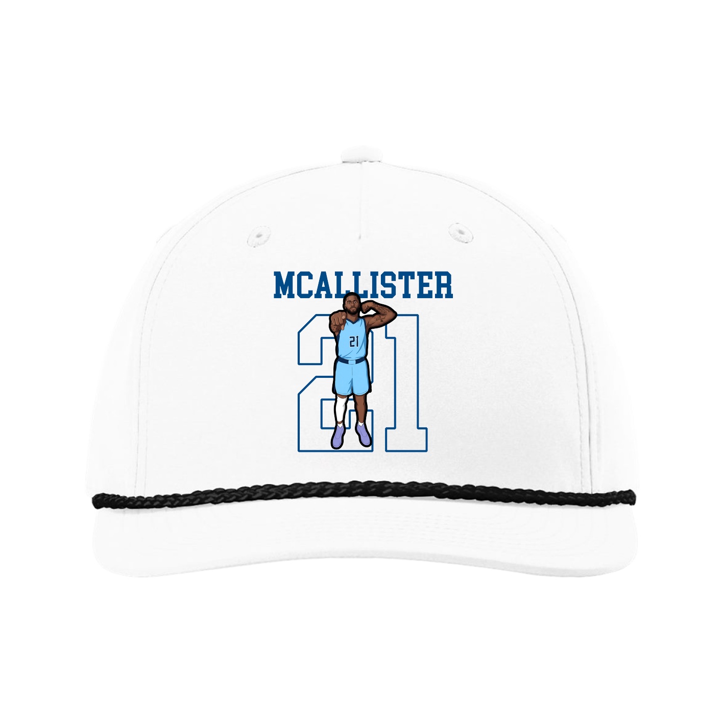 Five-Panel Classic Rope Cap — Shirsey in White