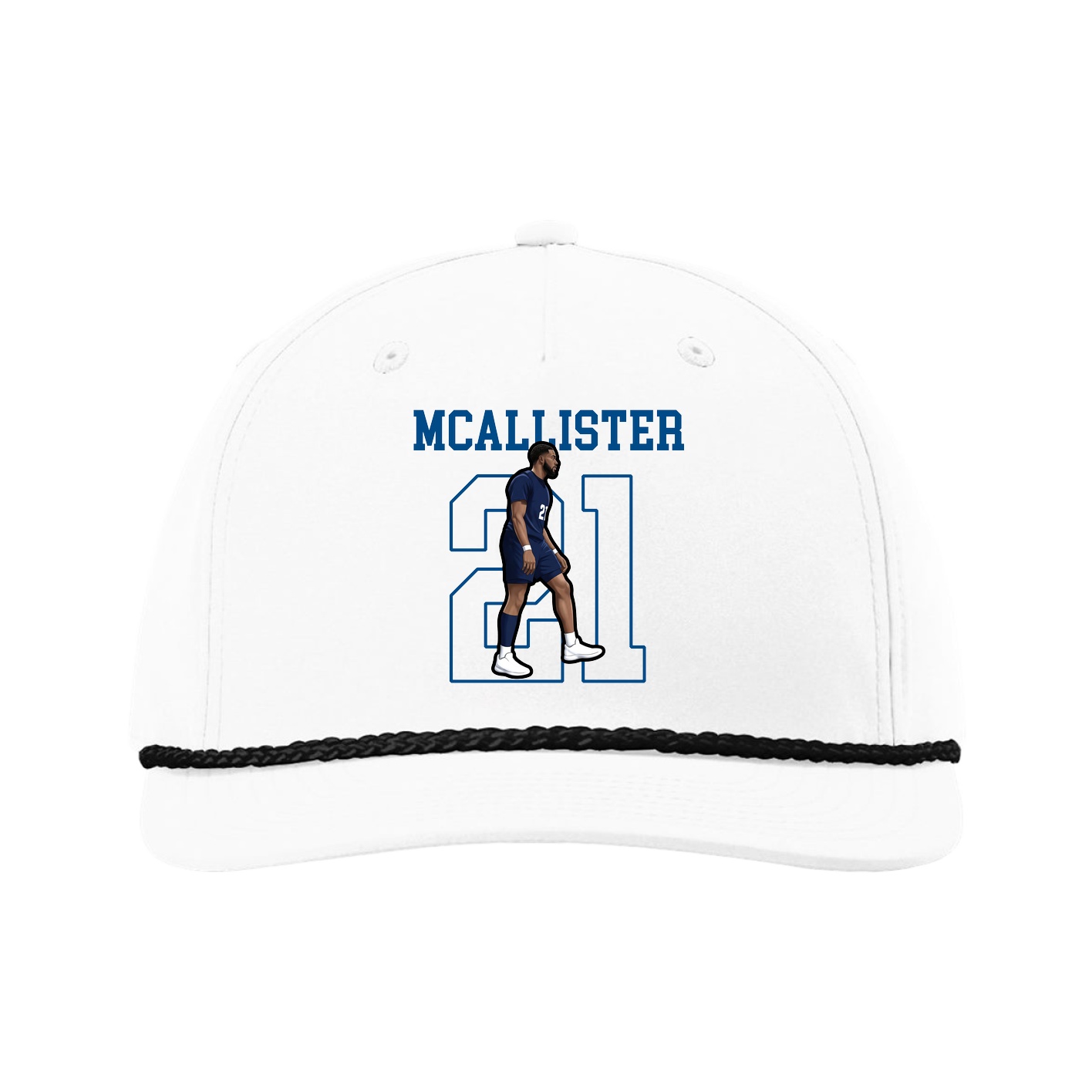 Five-Panel Classic Rope Cap — Shirsey in White