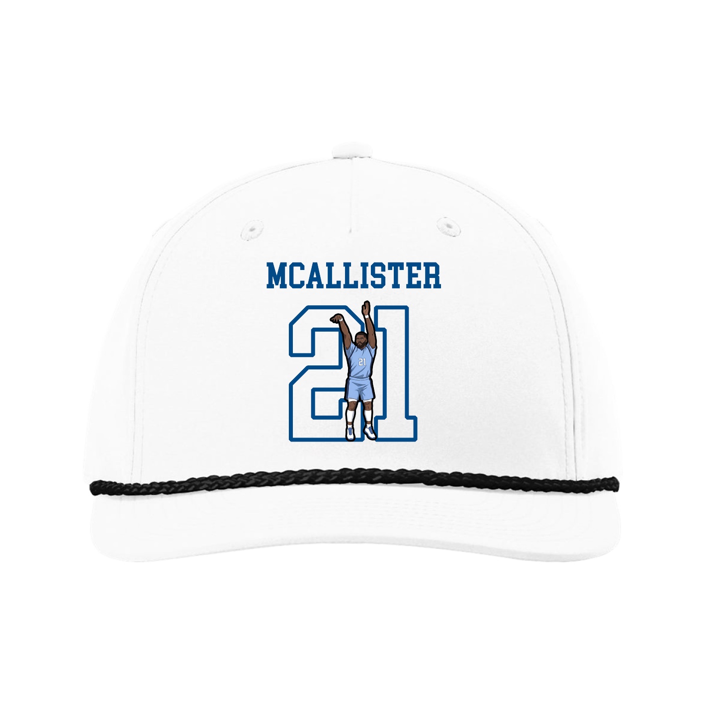 Five-Panel Classic Rope Cap — Shirsey in White