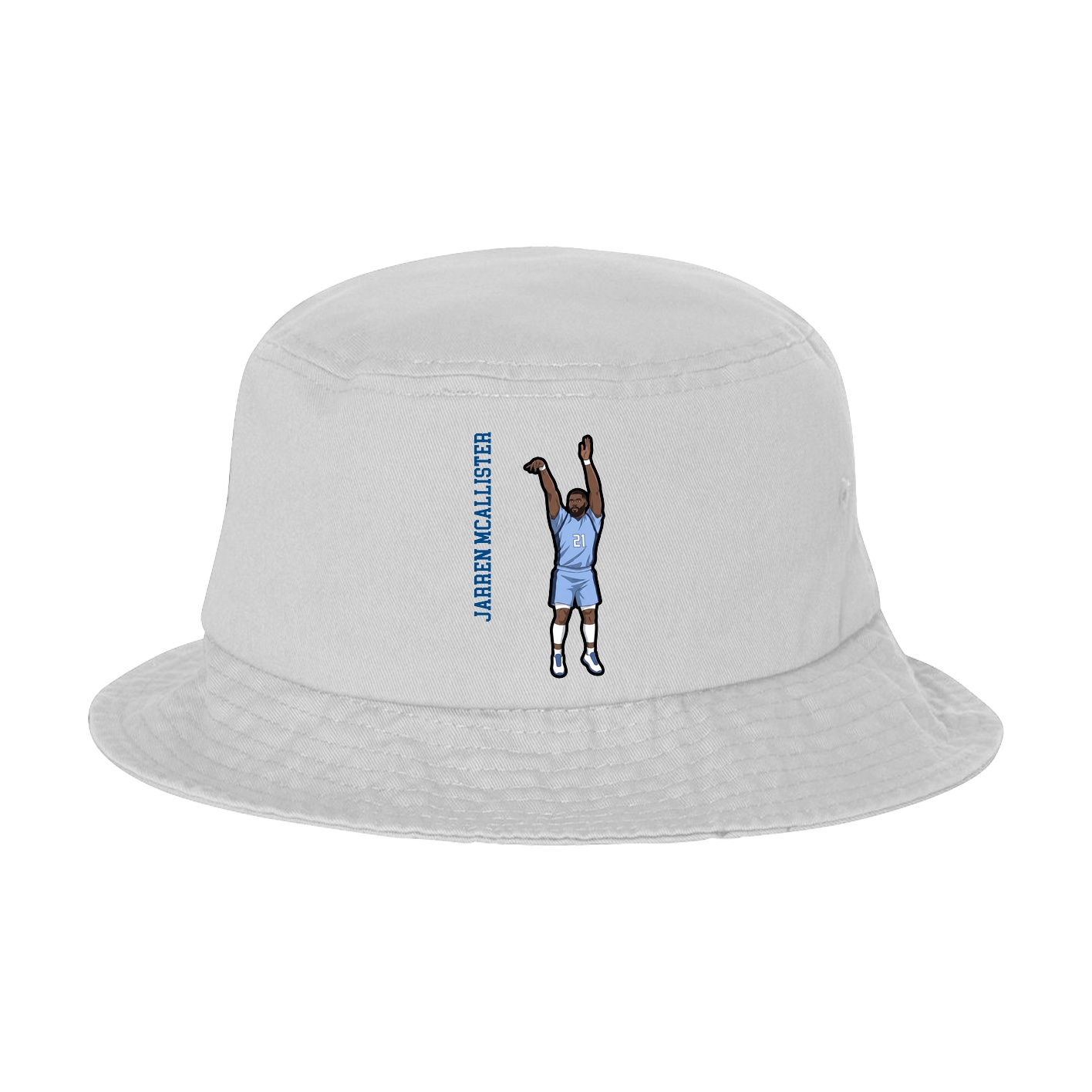 Bucket Cap — Name Vertical in White