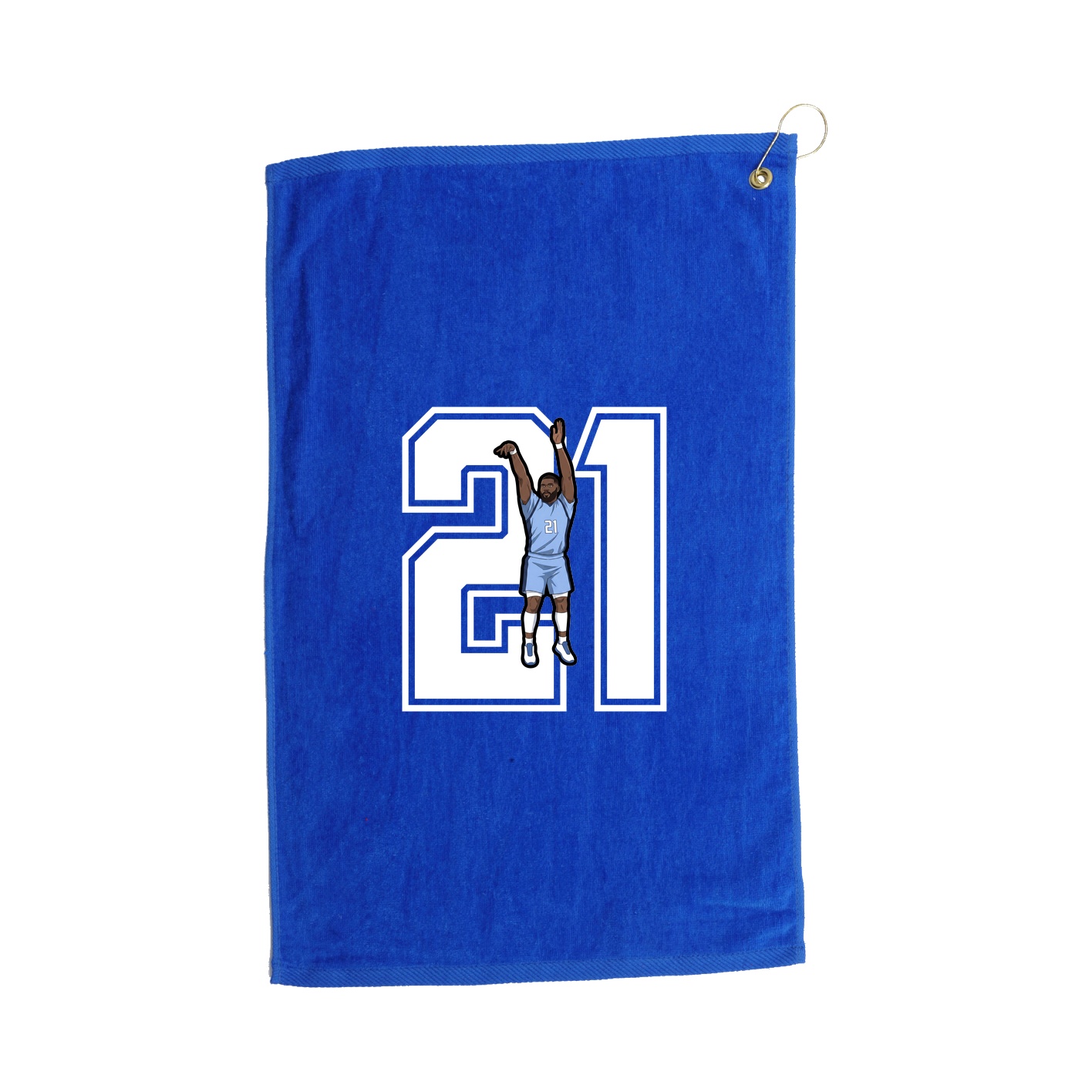 Golf Towel — Number in Royal