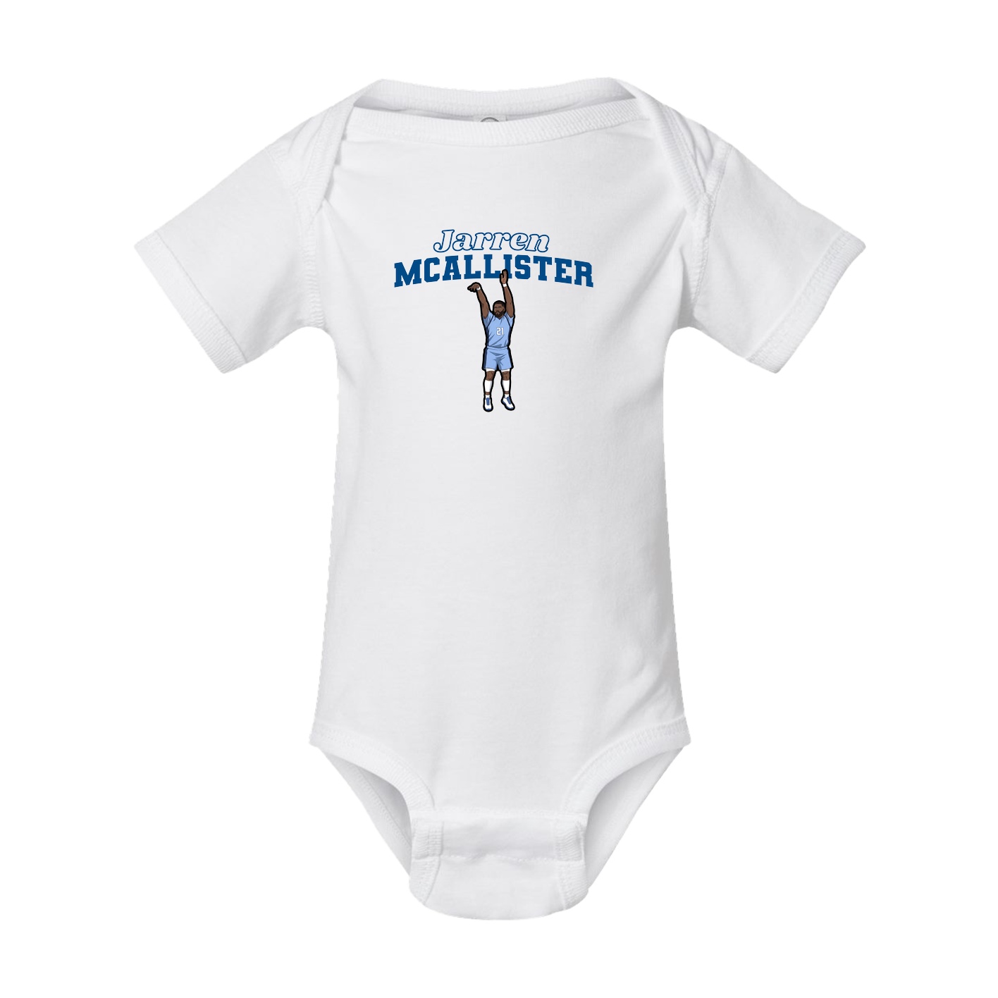 Baby Onesie — Name Arch in White