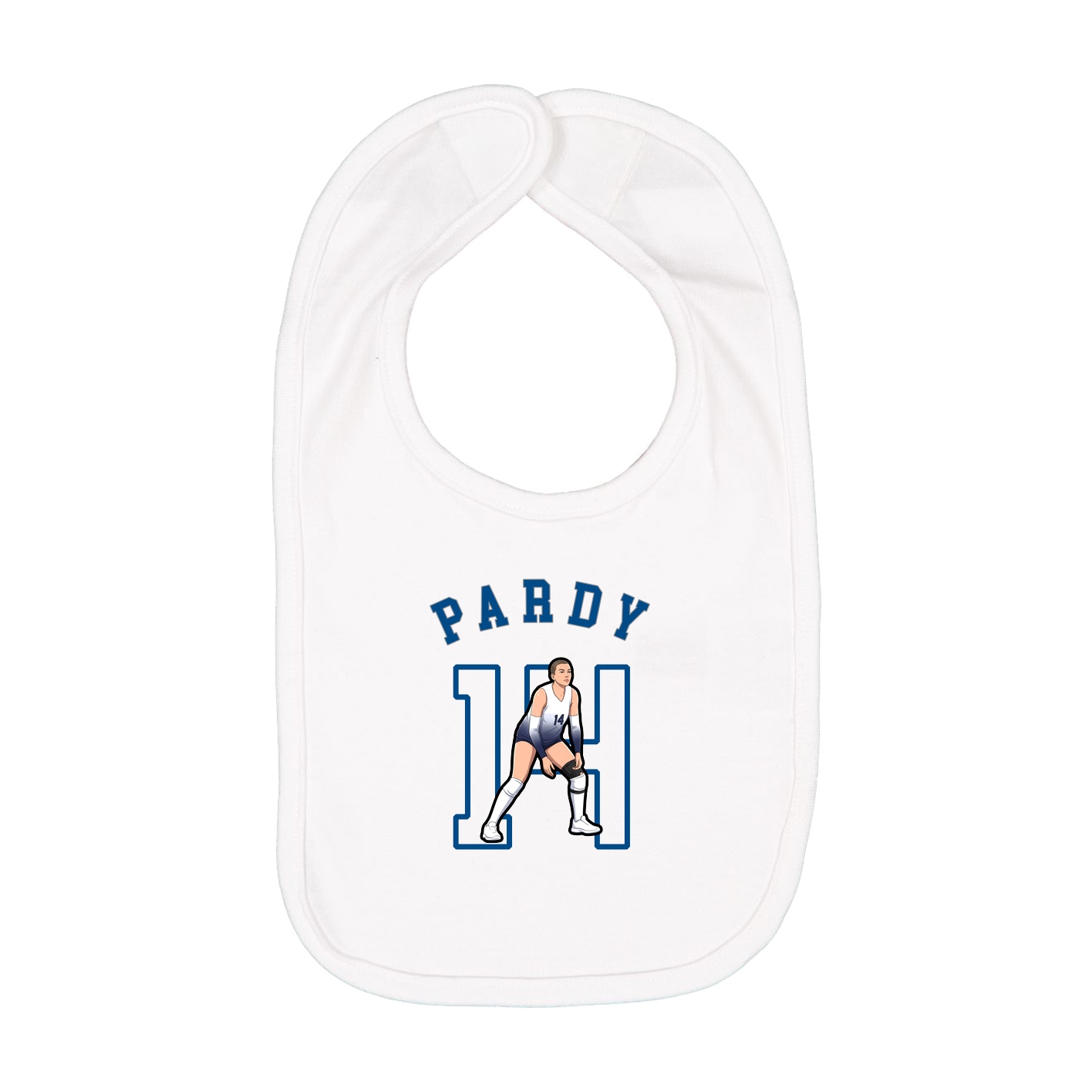 Infant Bib — Shirsey Arch in White