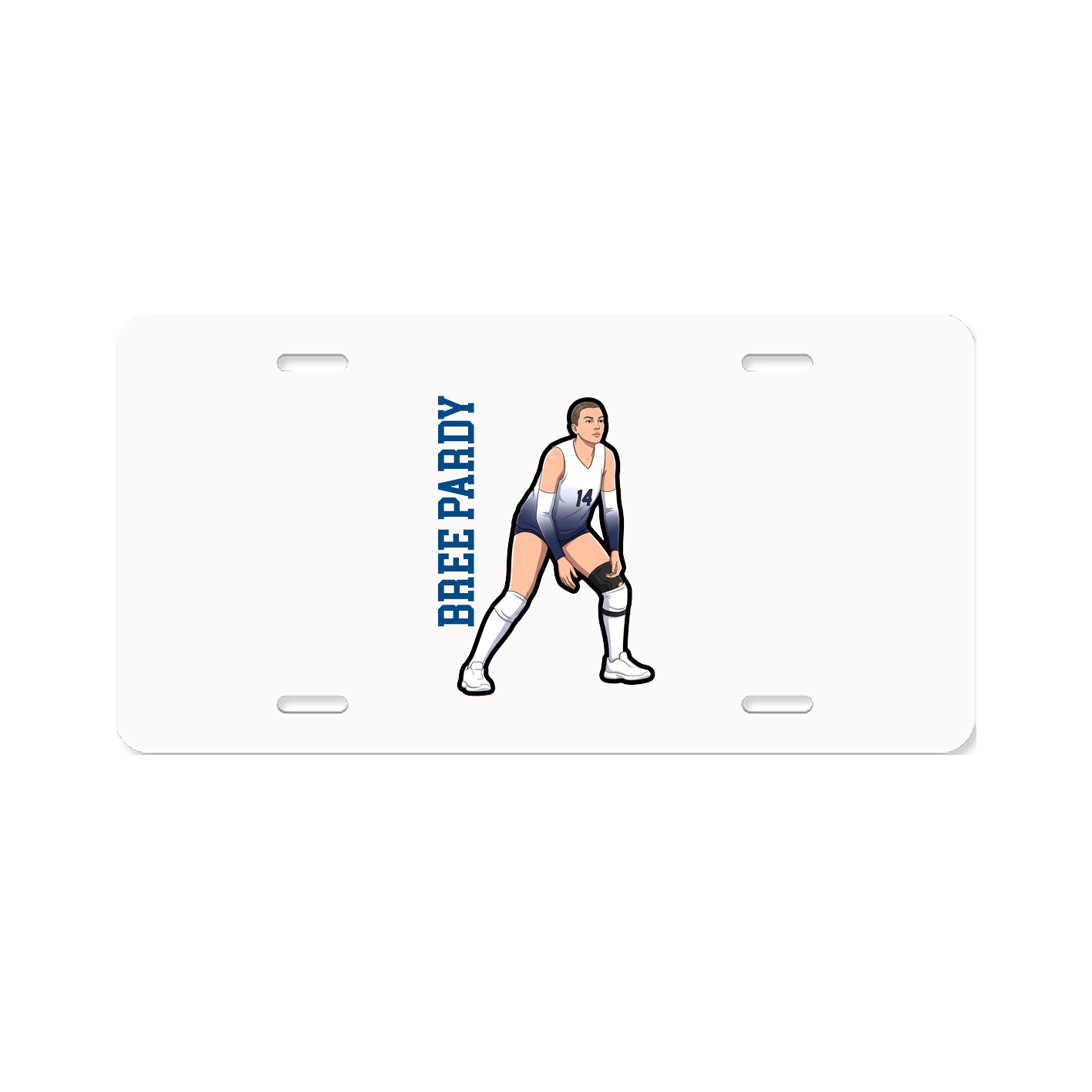 License Plate — Name Vertical in Classic