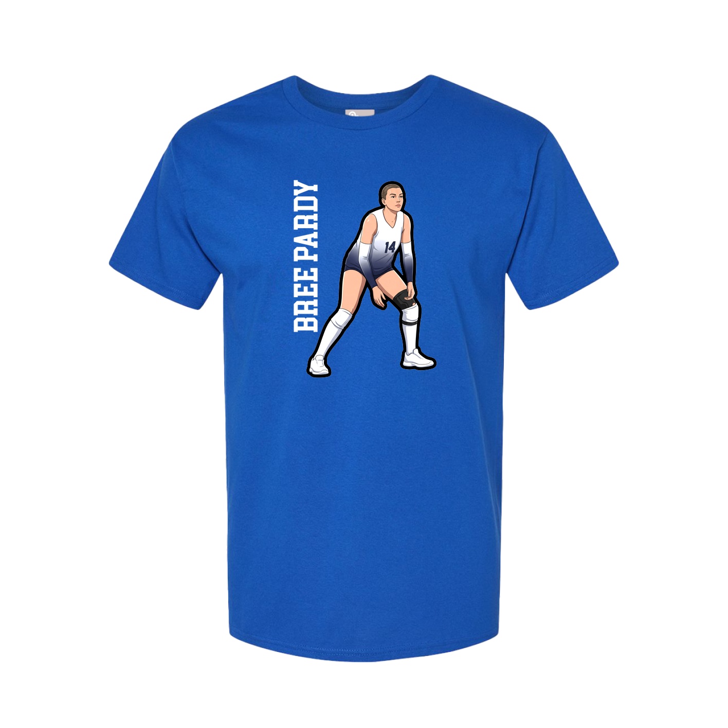 Youth Tee — Name Vertical in Royal