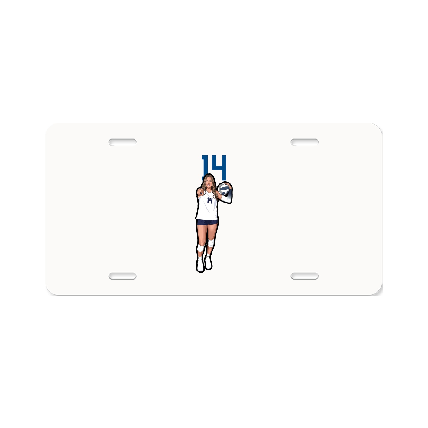 License Plate — Number Top in Classic