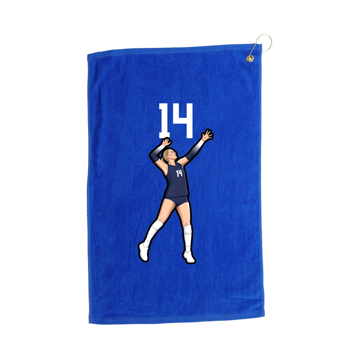 Golf Towel — Number Top in Royal