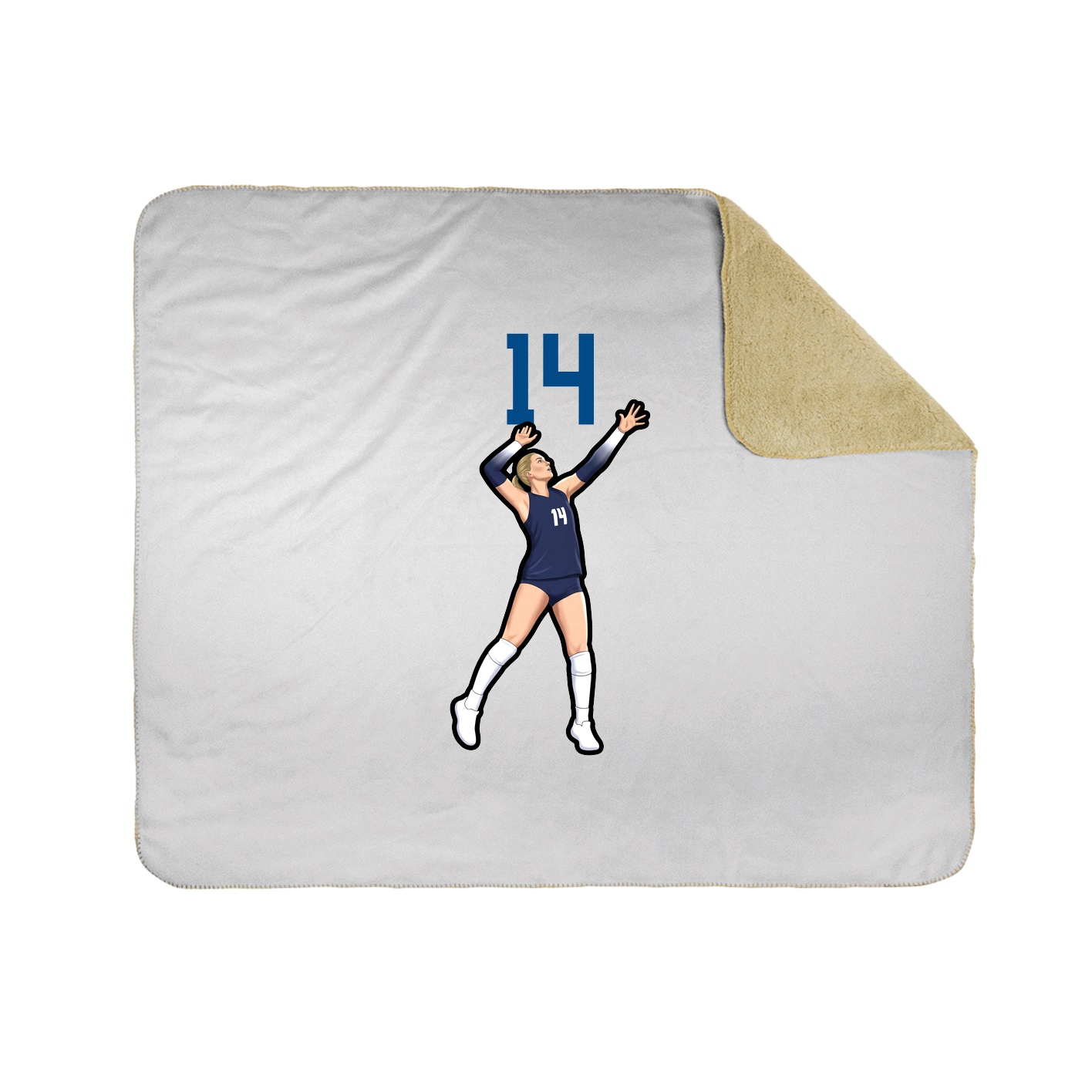Throw Blanket — Number Top in White