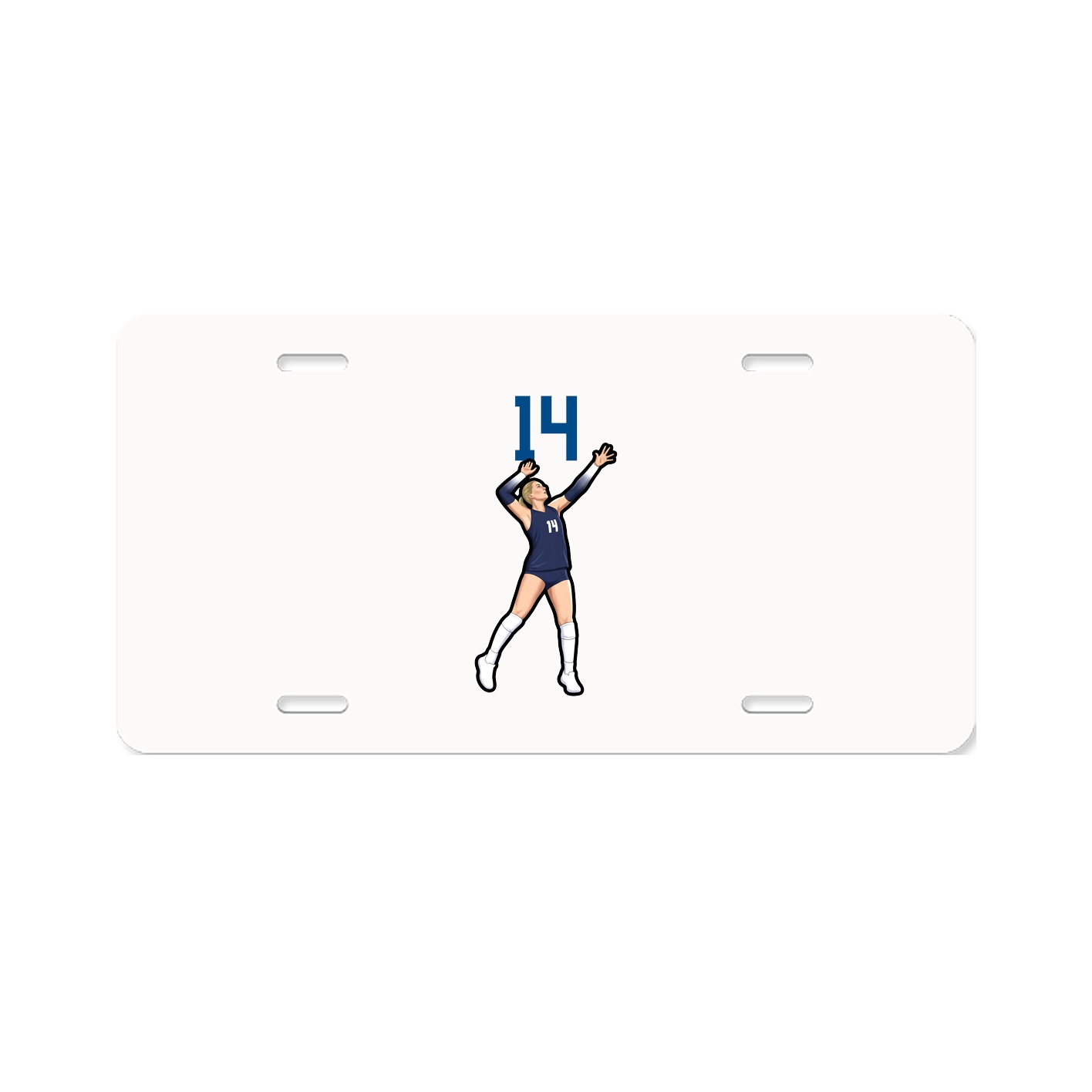 License Plate — Number Top in Classic