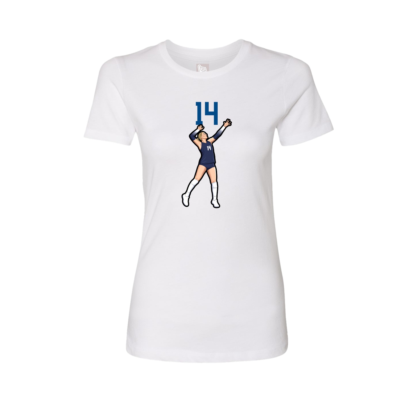 Womens Tee — Number Top in White