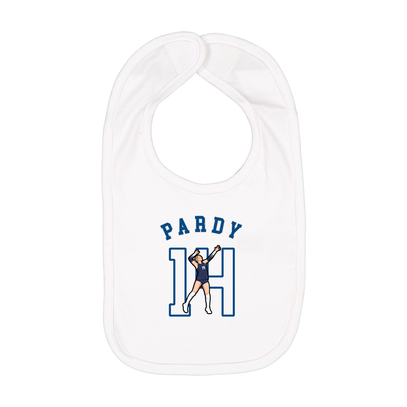 Infant Bib — Shirsey Arch in White