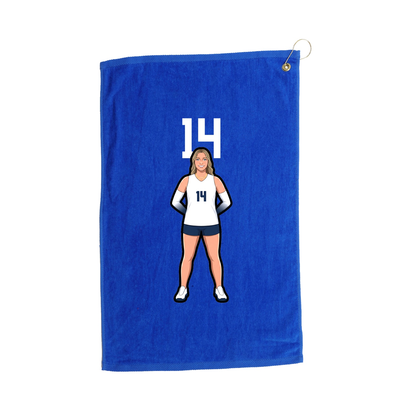 Golf Towel — Number Top in Royal