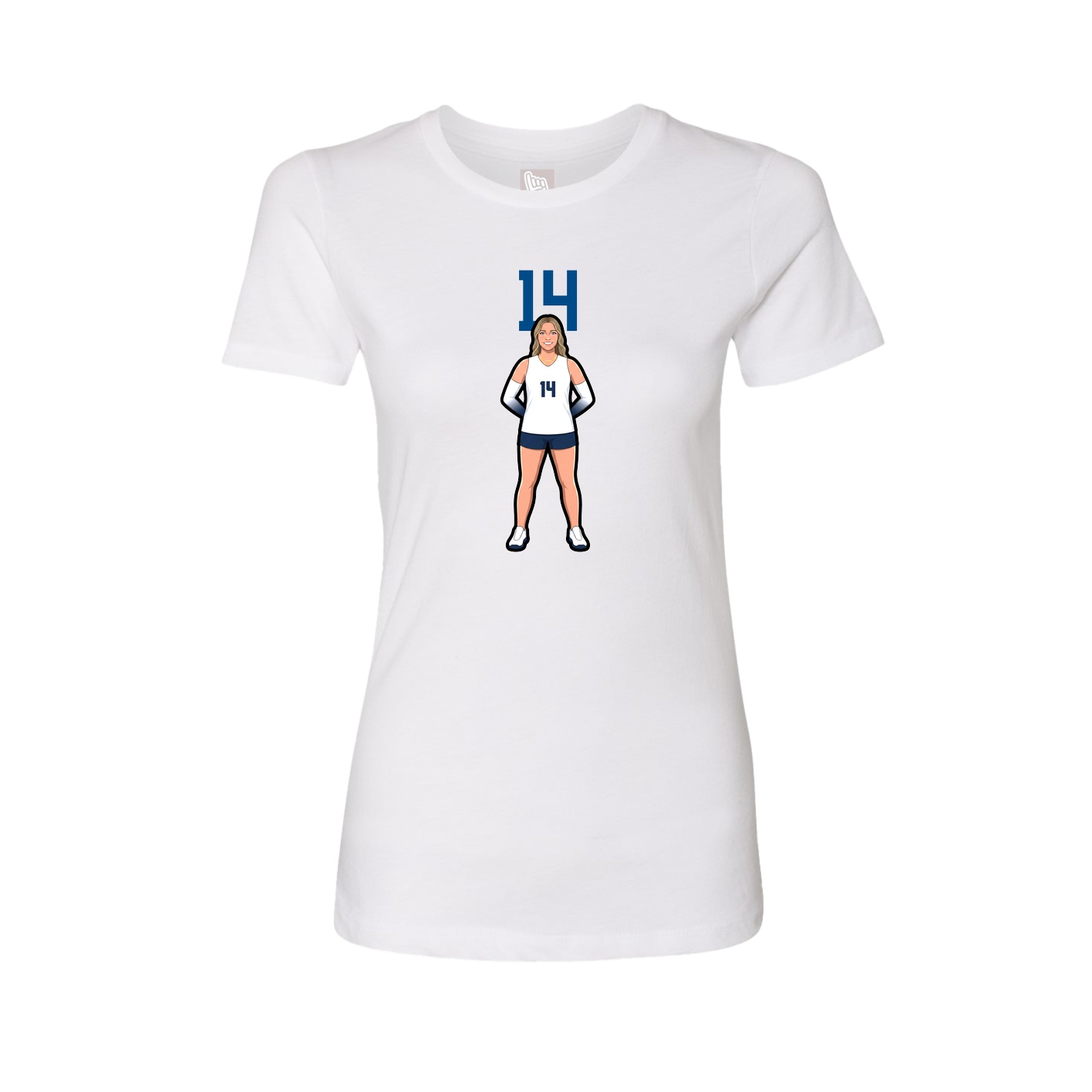 Womens Tee — Number Top in White
