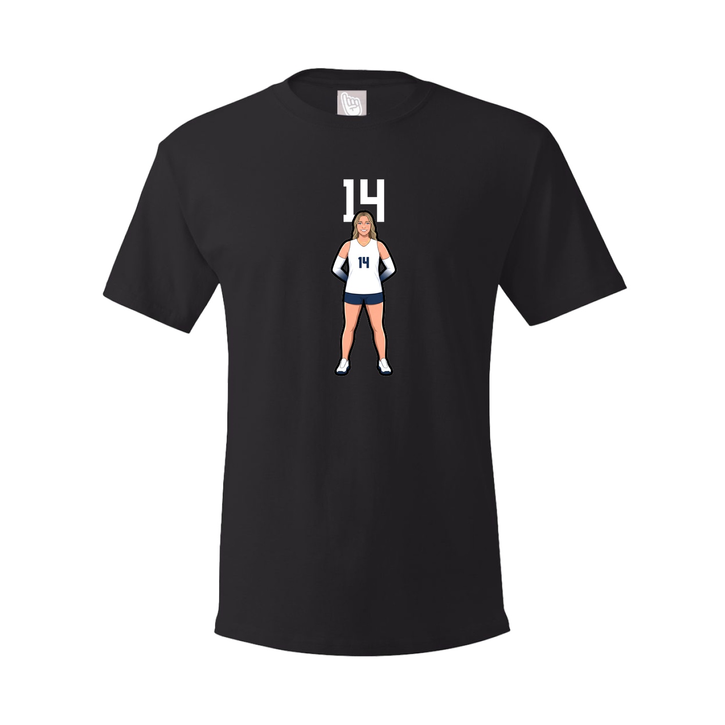 Youth Tee — Number Top in Black