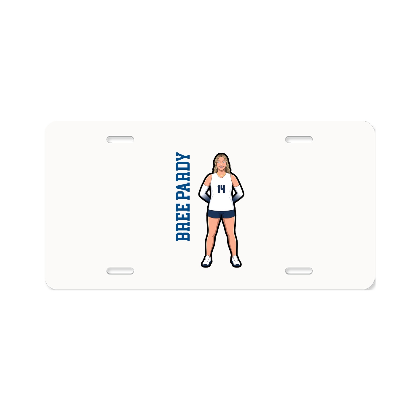 License Plate — Name Vertical in Classic
