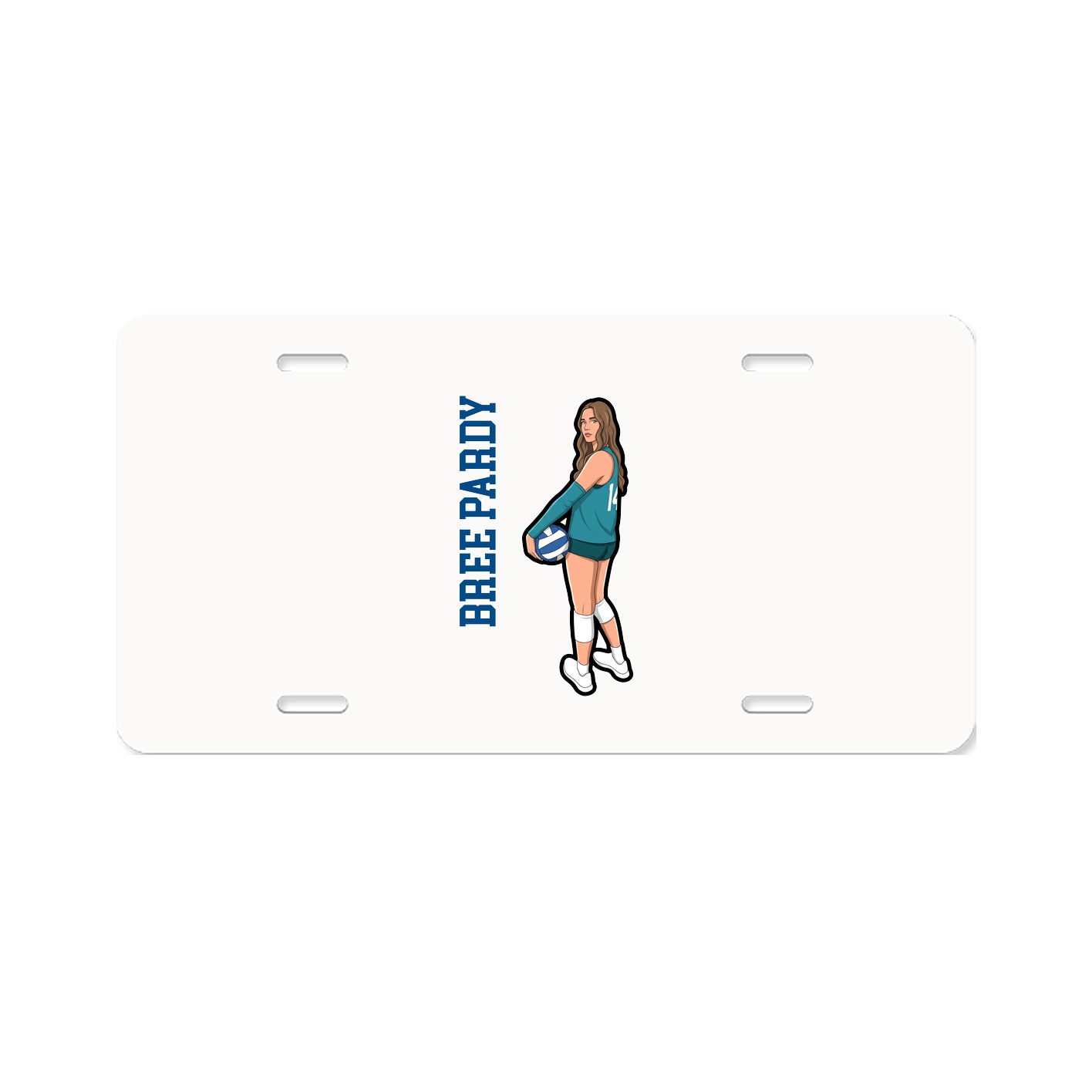 License Plate — Name Vertical in Classic
