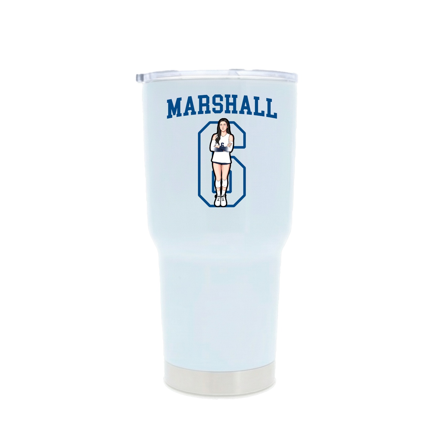 30oz Stainless Steel Tumbler — Shirsey in White