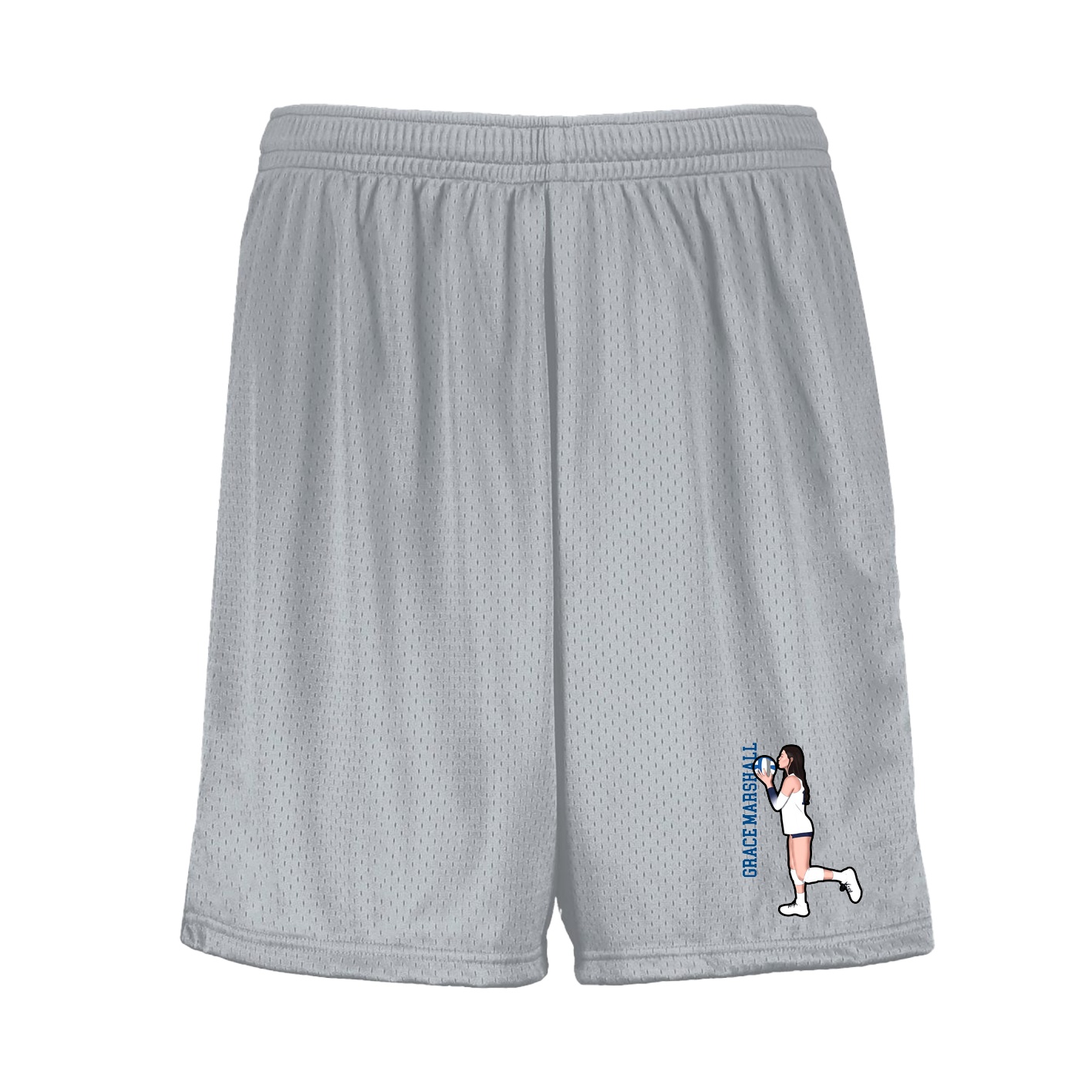 Shorts — Name Vertical in Silver