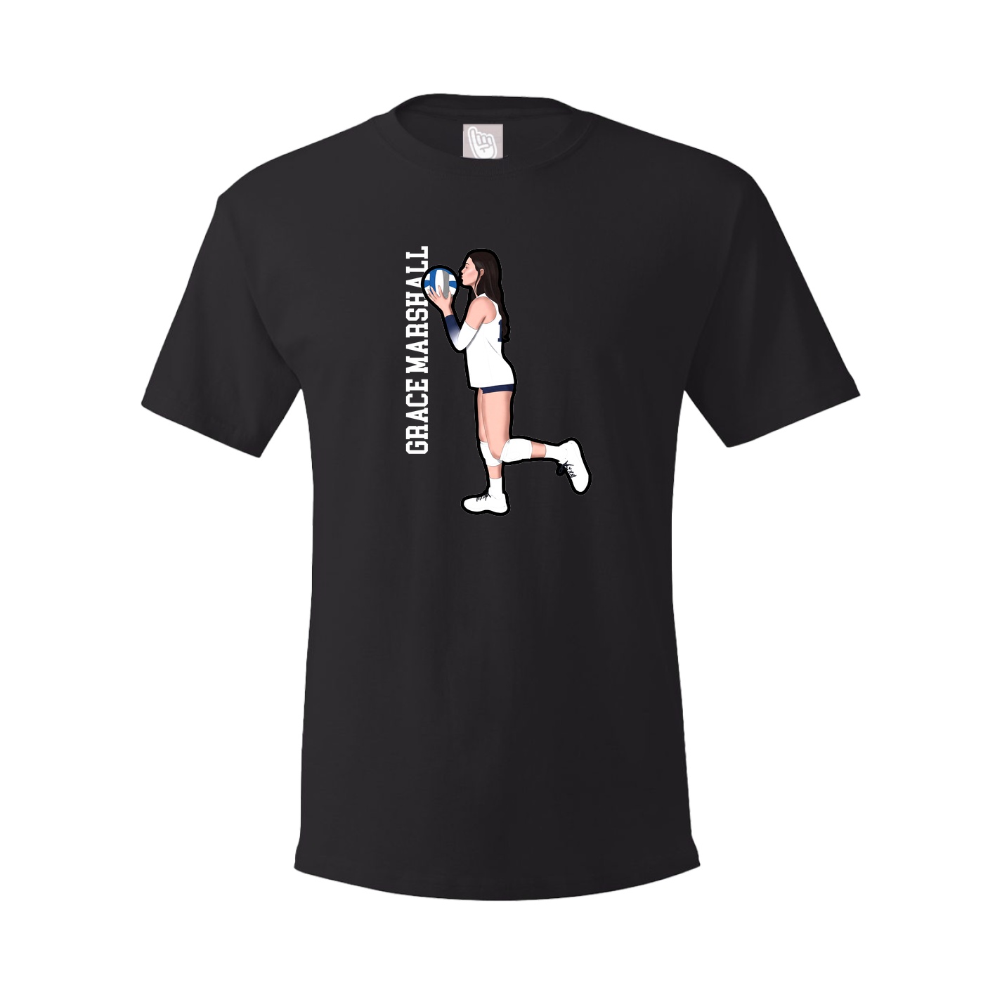 Youth Tee — Name Vertical in Black