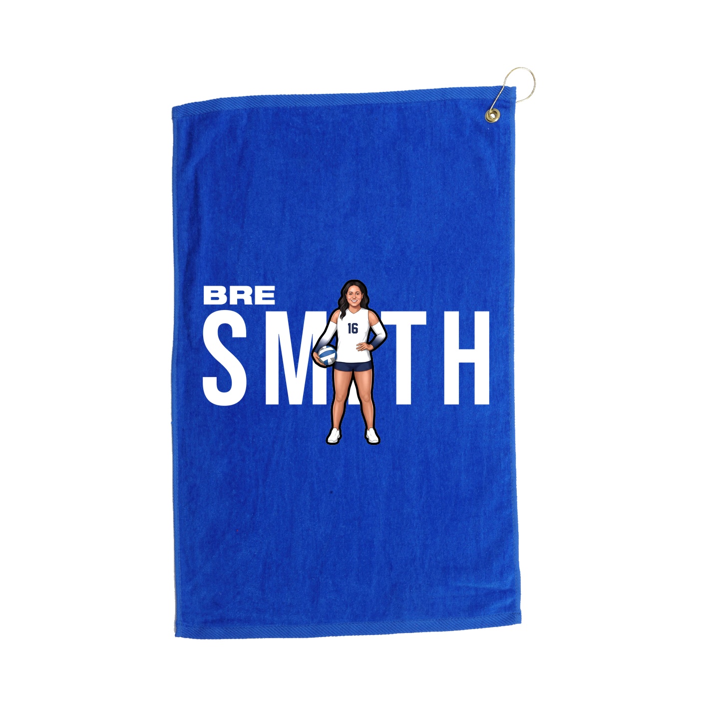 Golf Towel — Player Name in Royal
