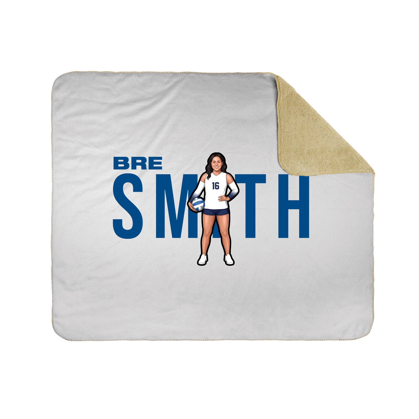 Throw Blanket — Player Name in White