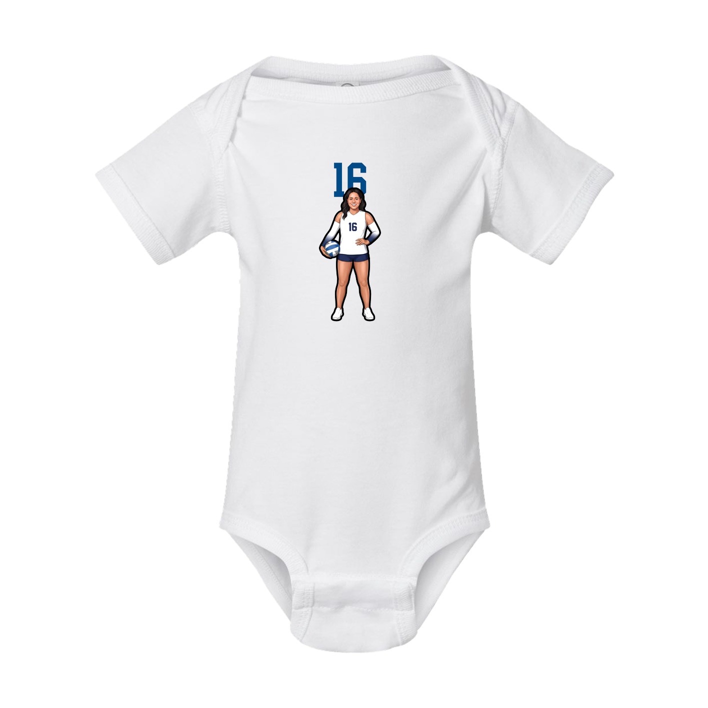 Baby Onesie — Number Top in White