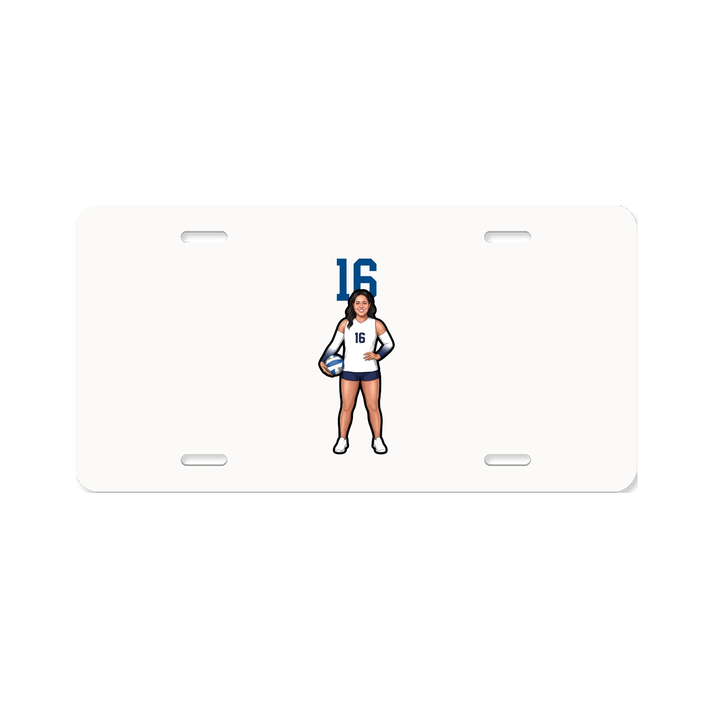 License Plate — Number Top in Classic