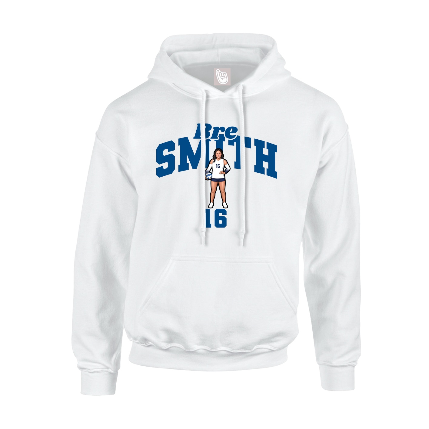 Hoodie — Signature Arch in White