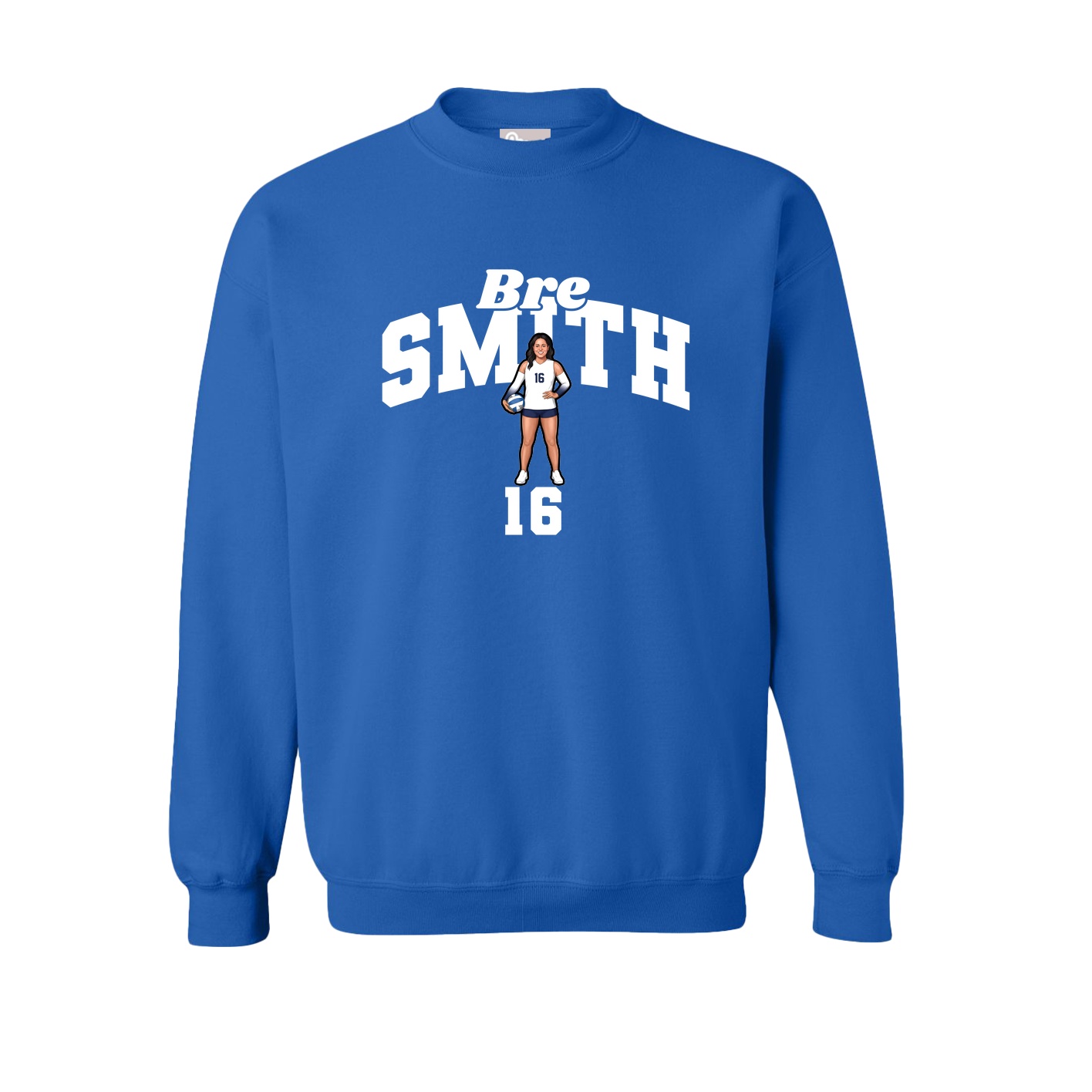 Fleece Crew — Signature Arch in Royal