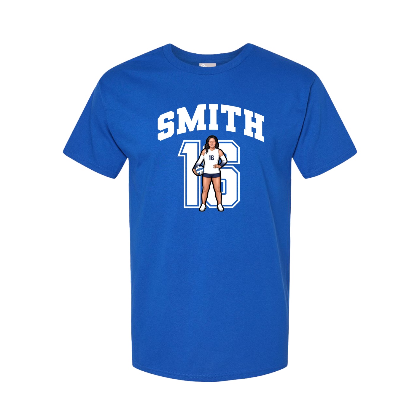 Youth Tee — Number in Royal