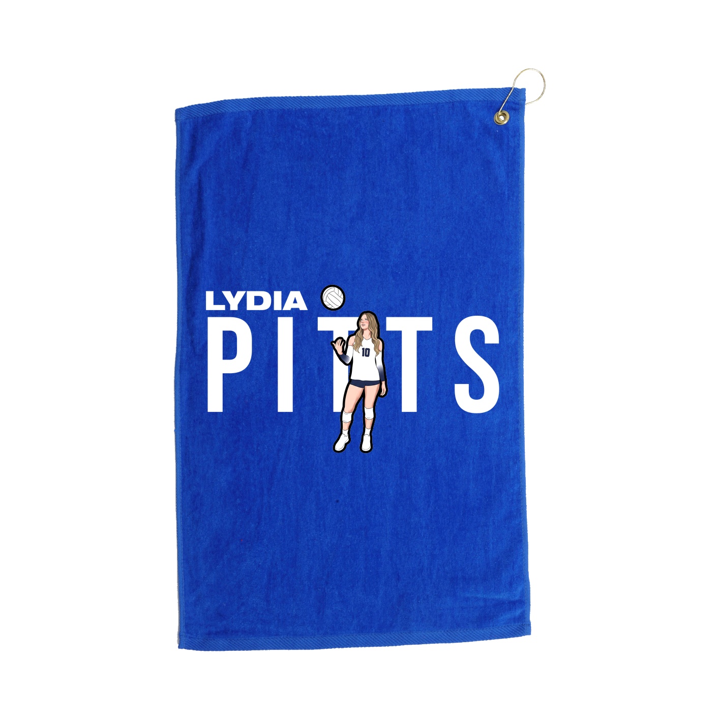 Golf Towel — Player Name in Royal