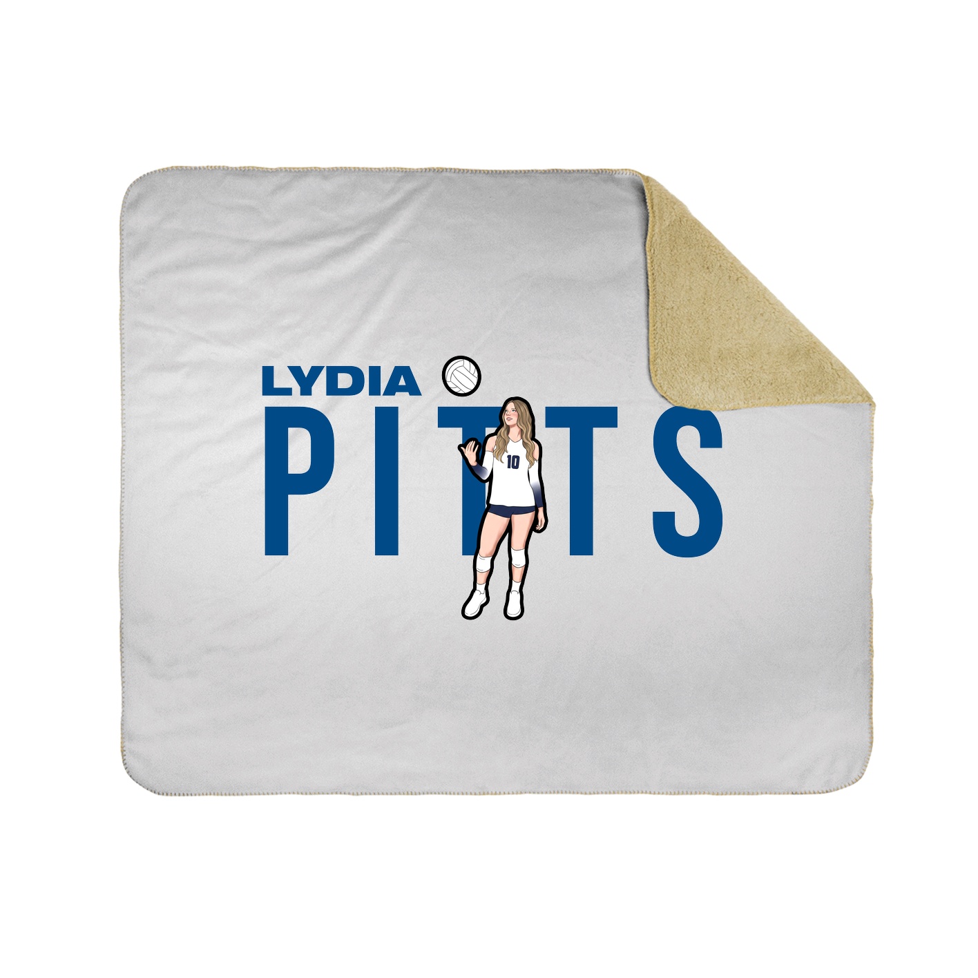 Throw Blanket — Player Name in White
