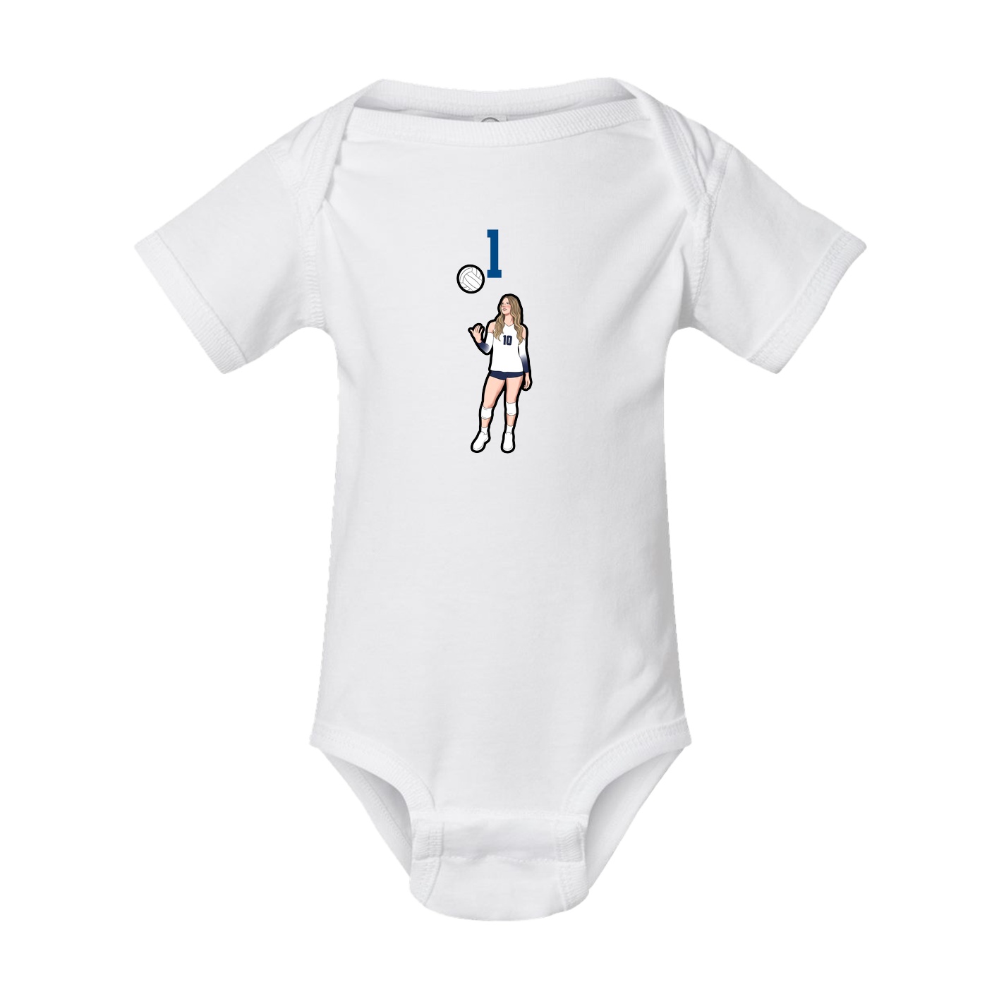 Baby Onesie — Number Top in White