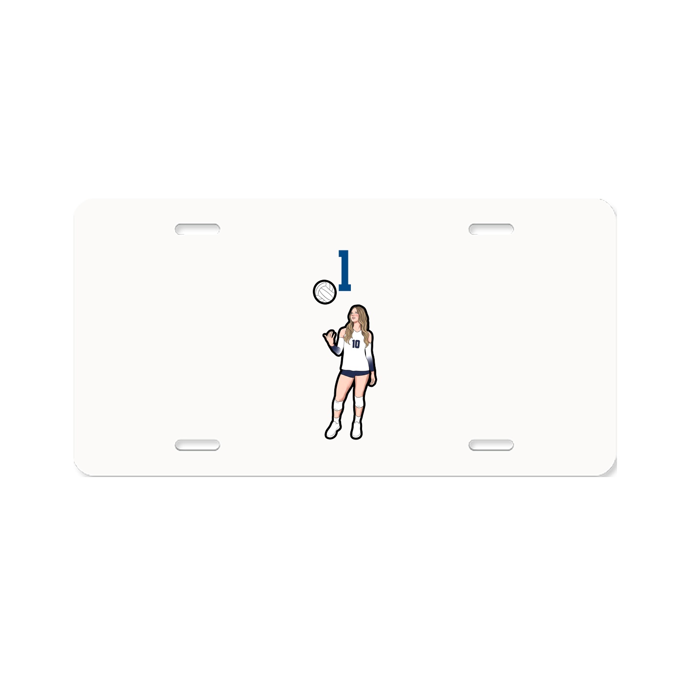 License Plate — Number Top in Classic