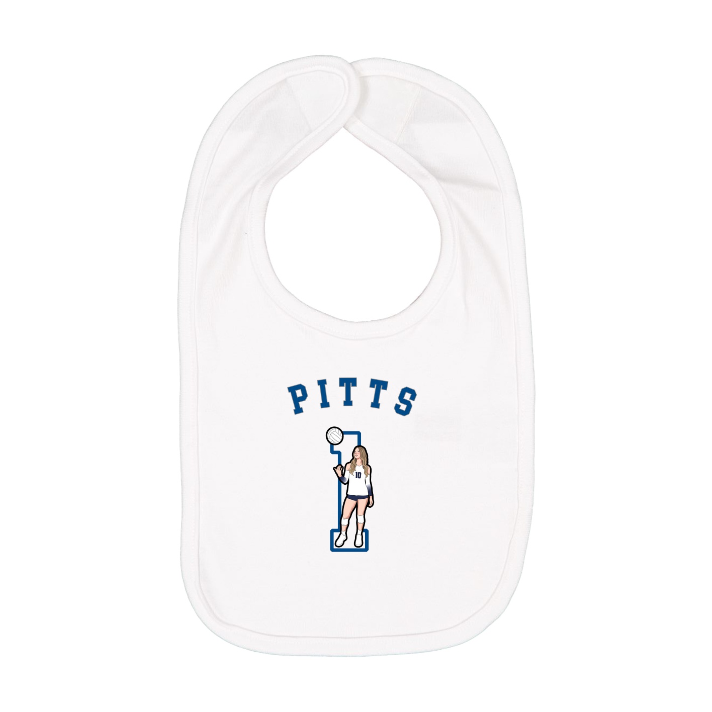 Infant Bib — Shirsey Arch in White