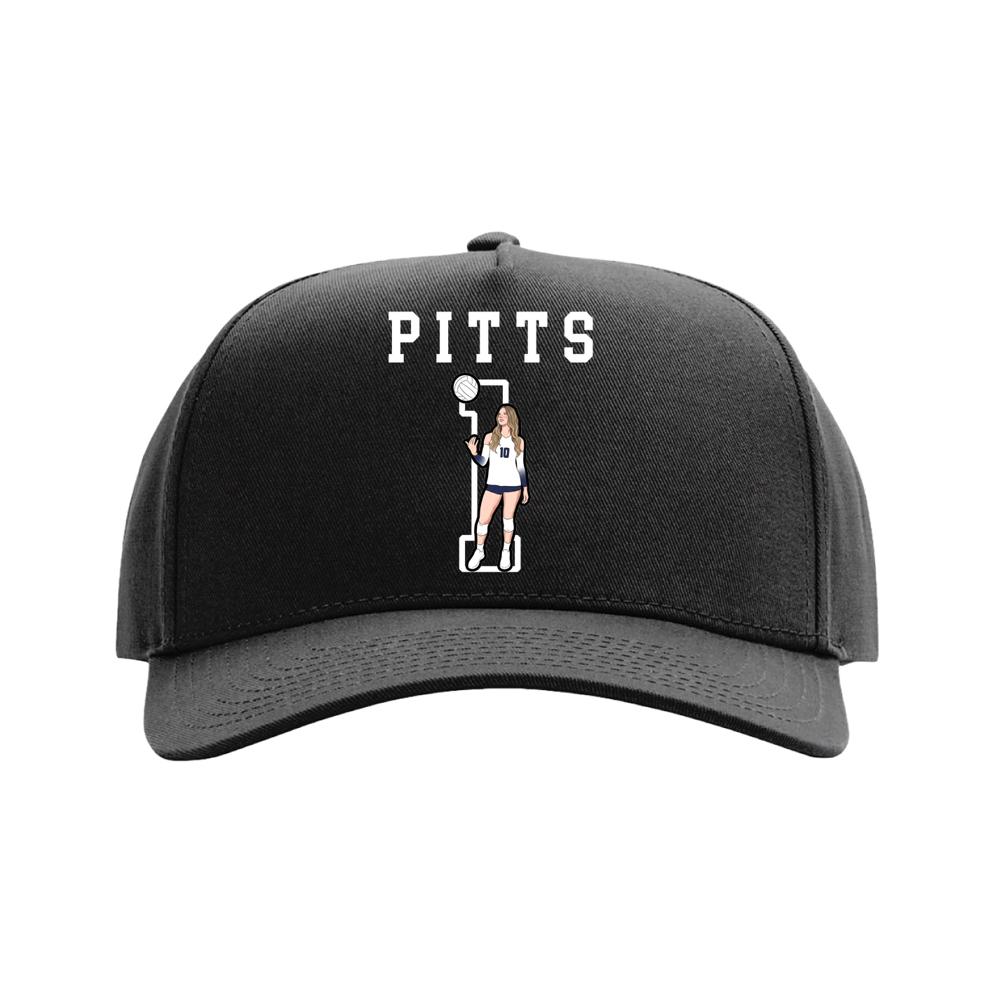 Full Fabric Five-Panel Champ Cap — Shirsey in Black