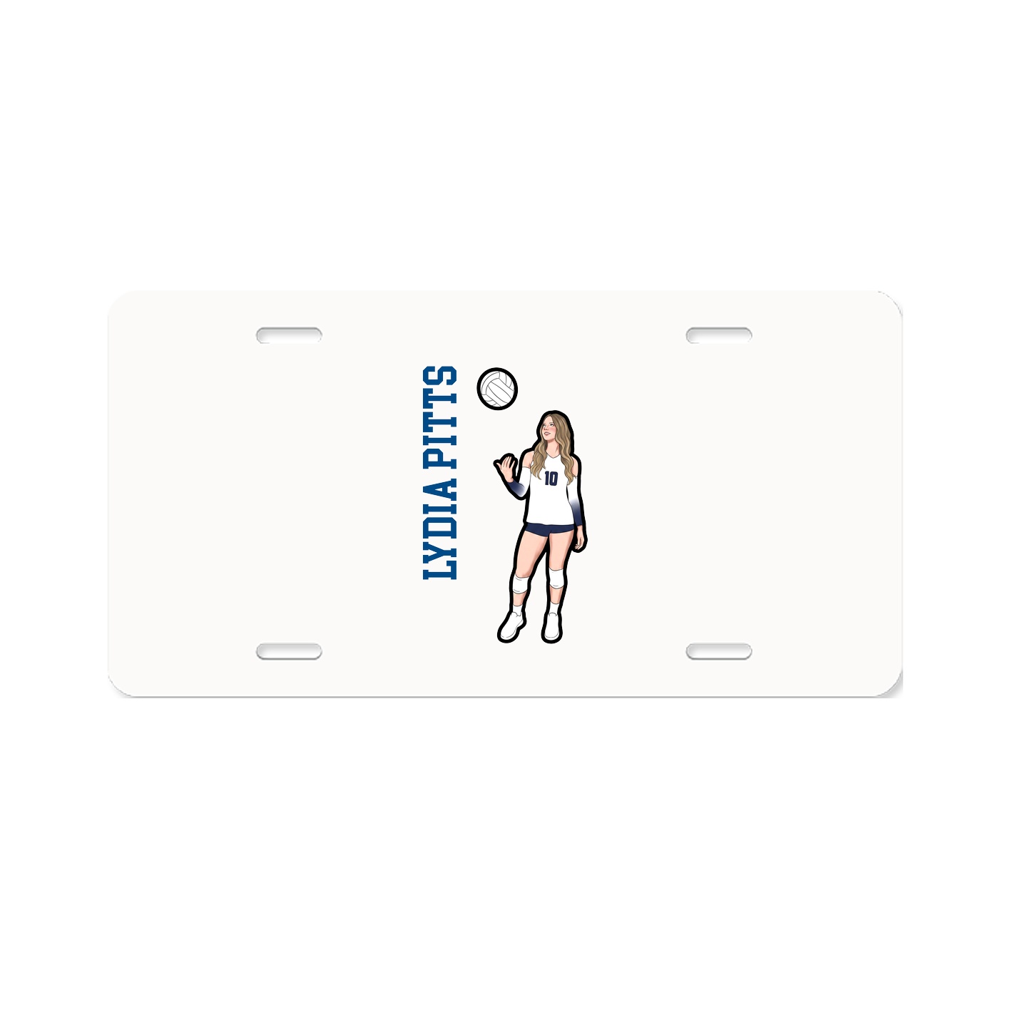 License Plate — Name Vertical in Classic