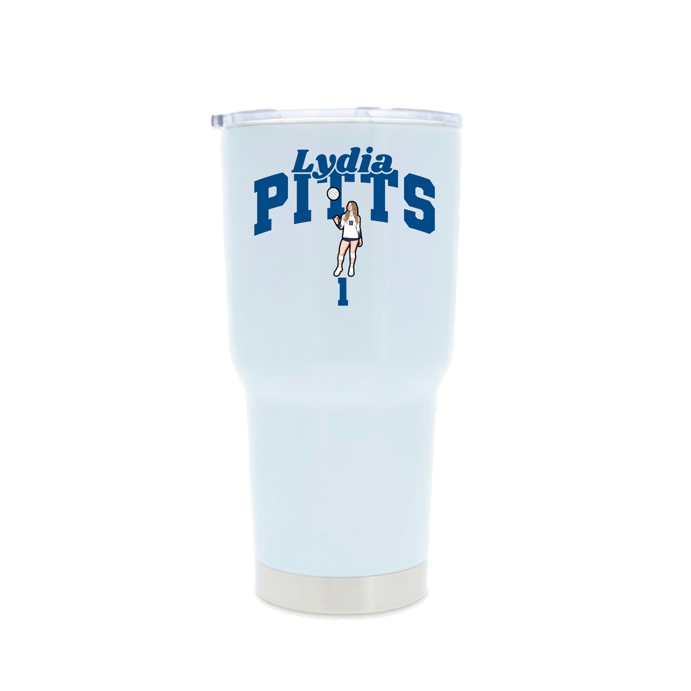 30oz Stainless Steel Tumbler — Signature Arch in White