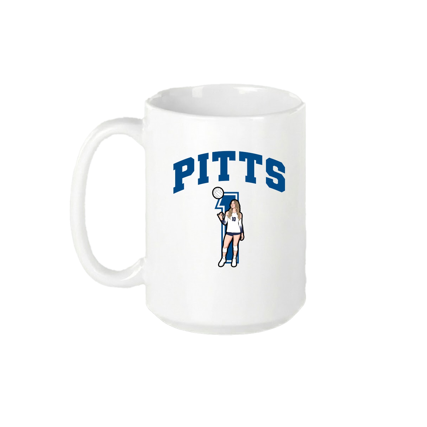 15oz Coffee Mug — Number in White