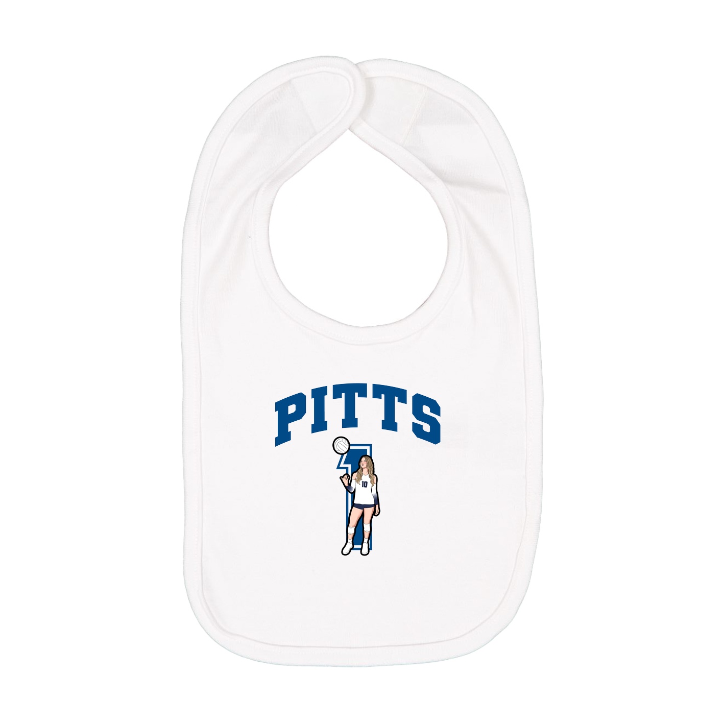 Infant Bib — Number in White